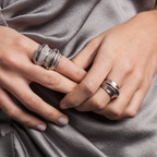 Spira Striped Pave Ring