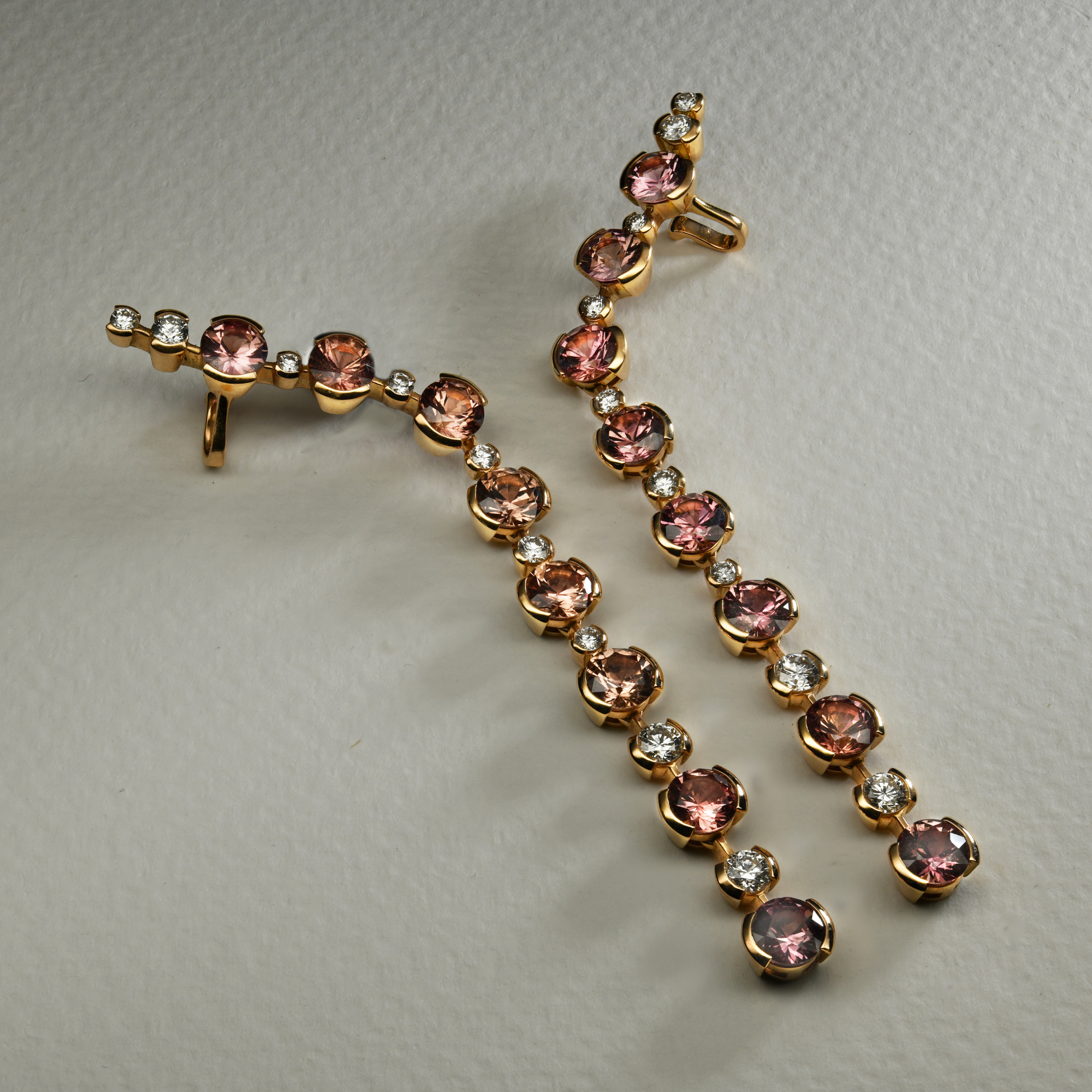 Sapphire Diamond Climber Earrings