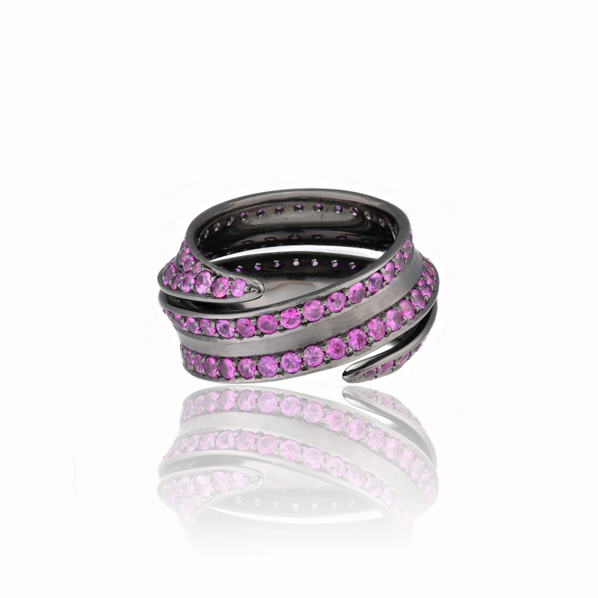 Spira Striped Pave Ring