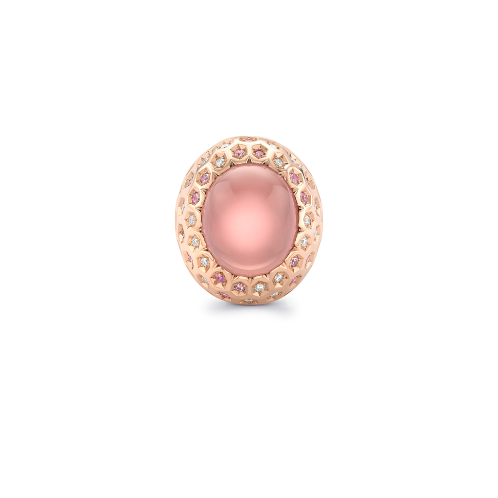 Pink Honeycomb Ring