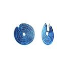 Blue Titanium Swirl Earrings