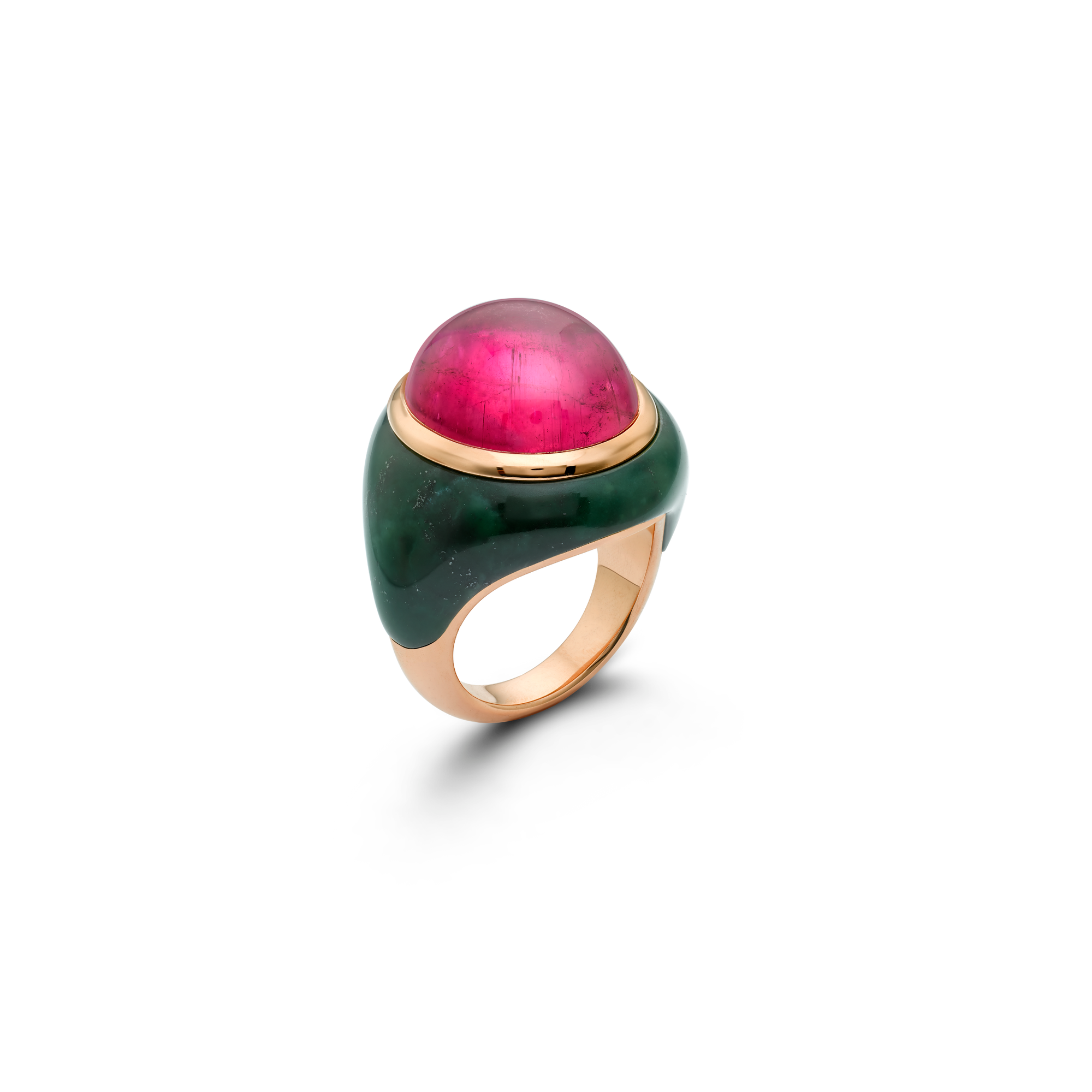 Rubellite Marble Cocktail Ring