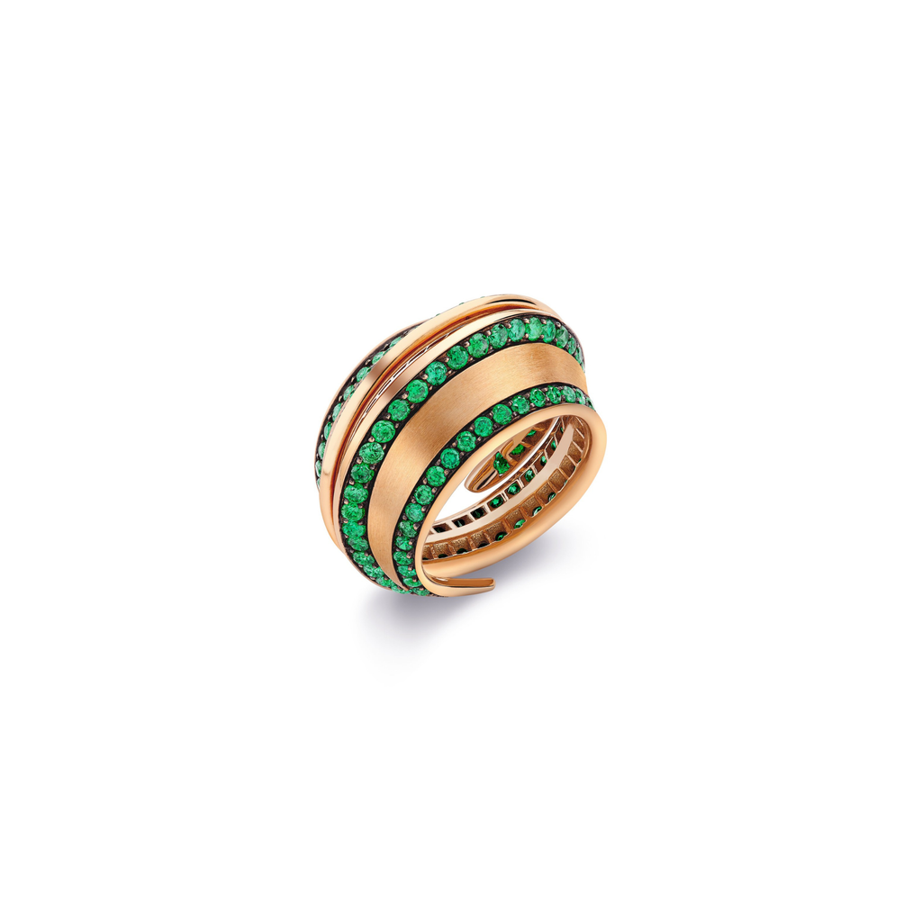 Spira Striped Pave Ring