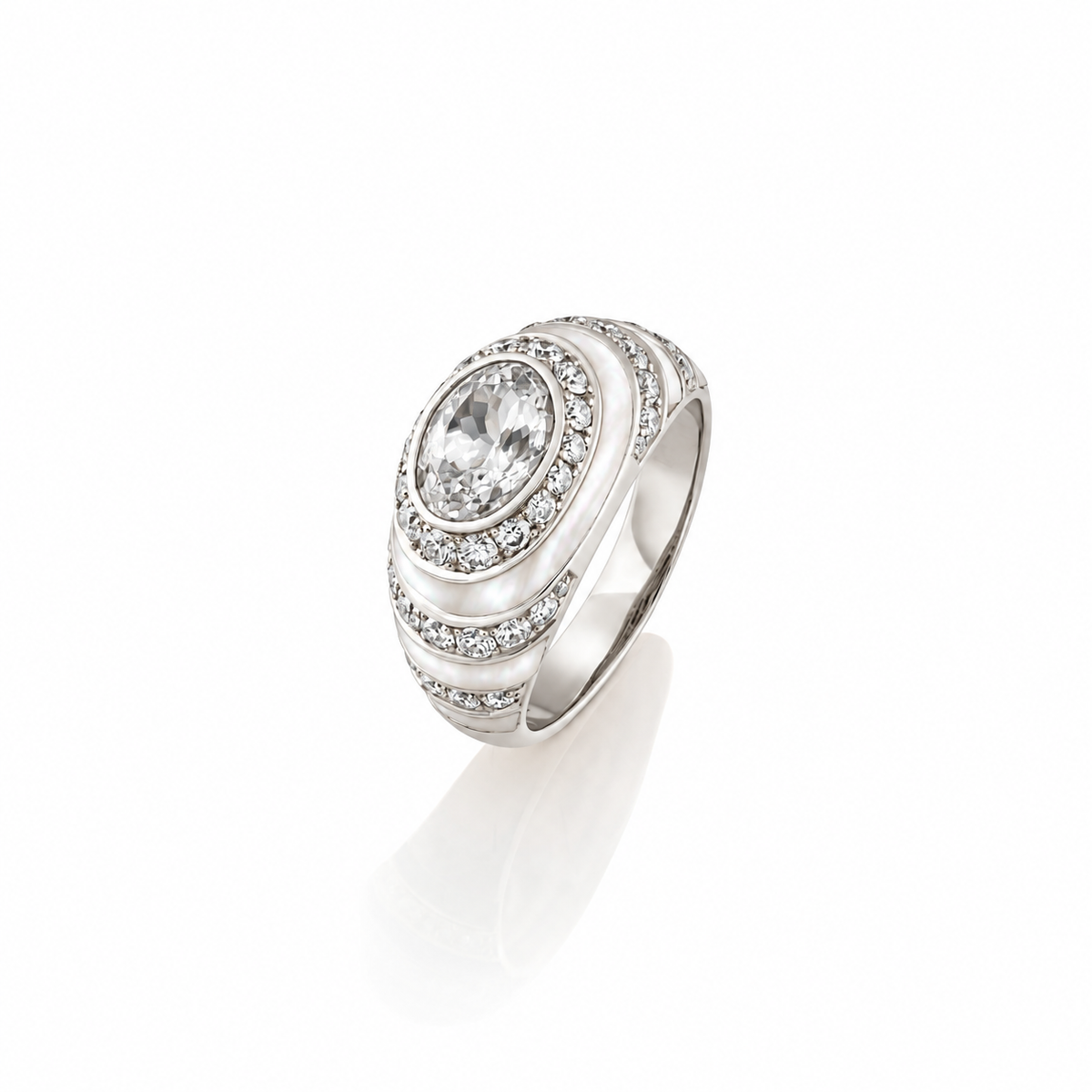 Naia White Topaz Ring