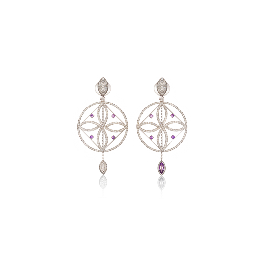 Amethyst & Diamond Damali Earrings