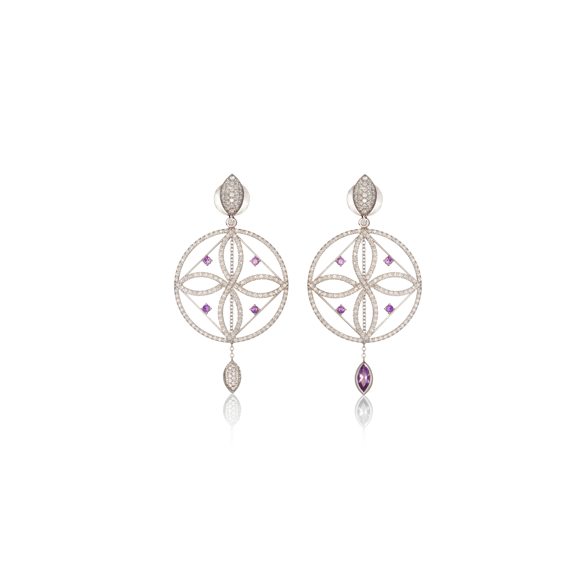 Amethyst & Diamond Damali Earrings