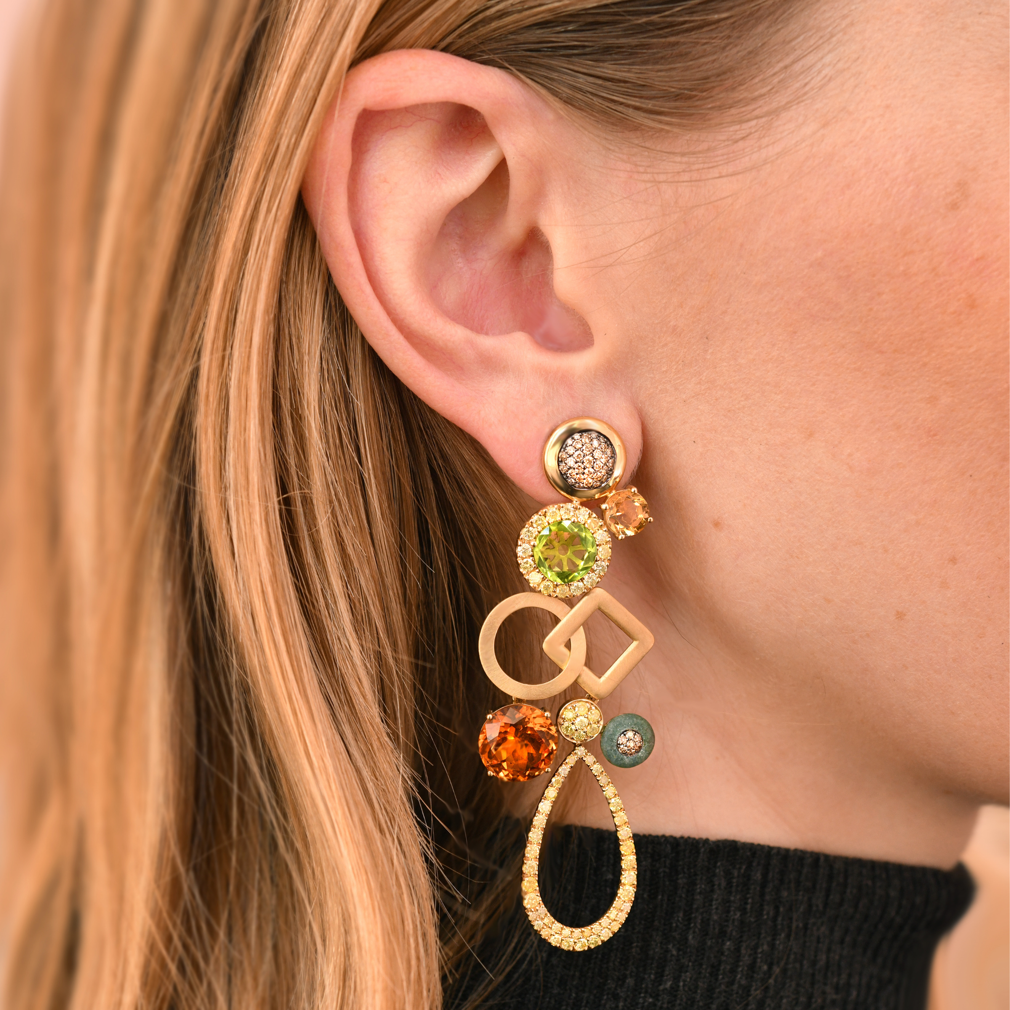 Peridot & Citrine Holi Earrings