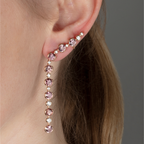Sapphire Diamond Climber Earrings