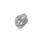 Spira Striped Pave Ring