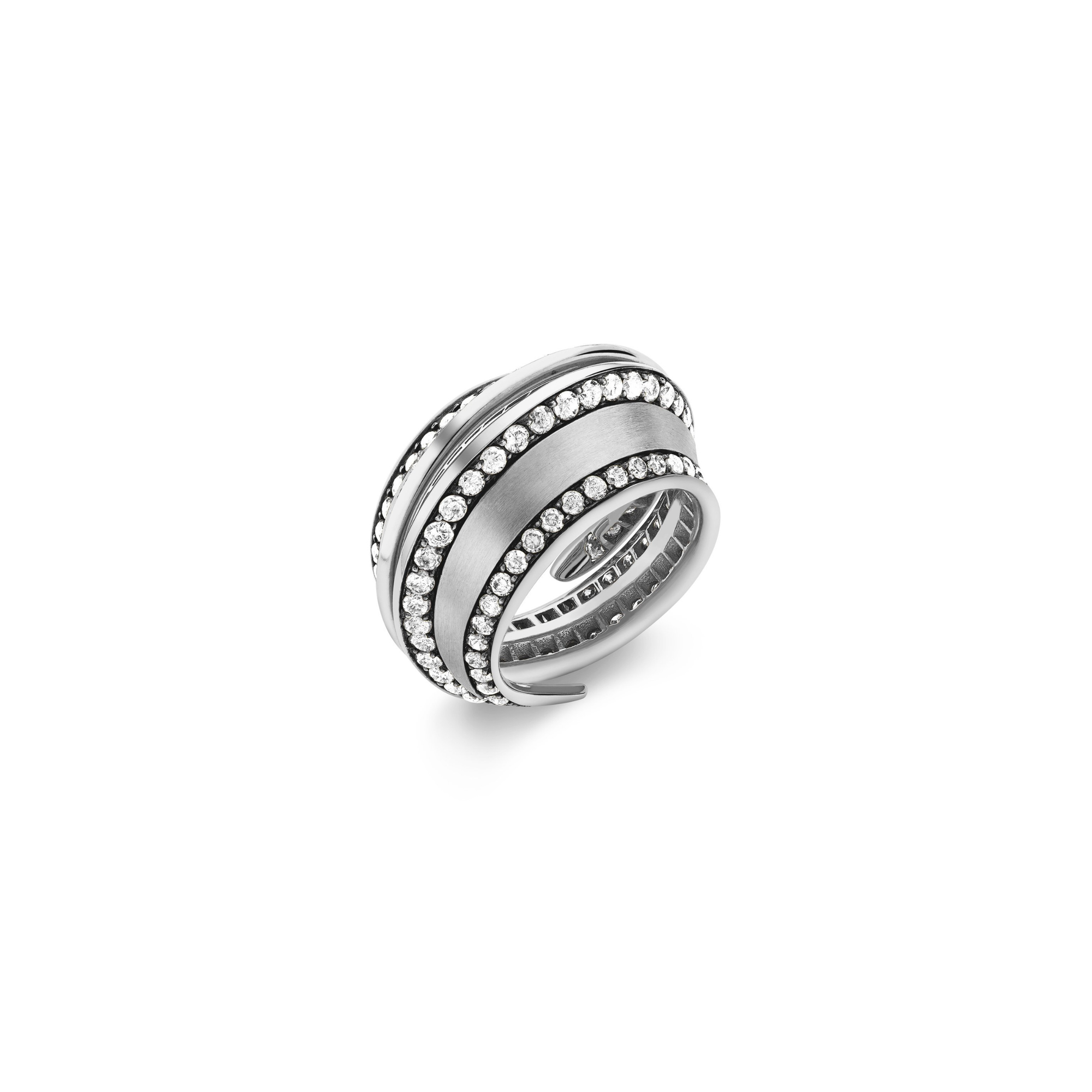 Spira Striped Pave Ring