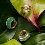 Spira Striped Pave Ring