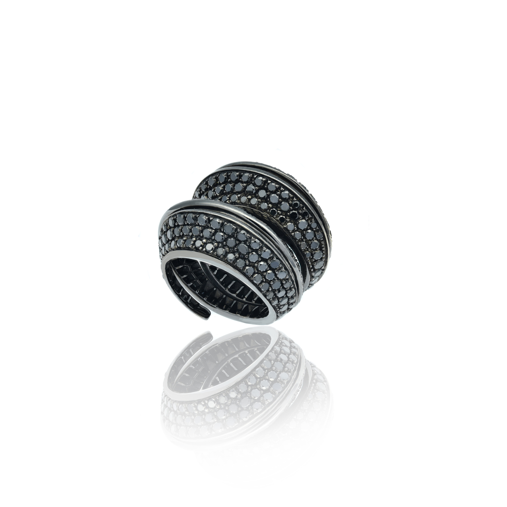 Double Spira Pave Ring