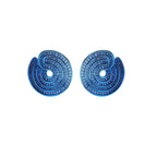 Blue Titanium Swirl Earrings