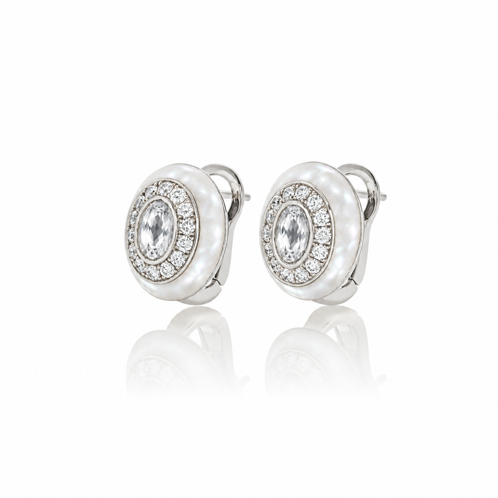 Naia White Topaz Earring