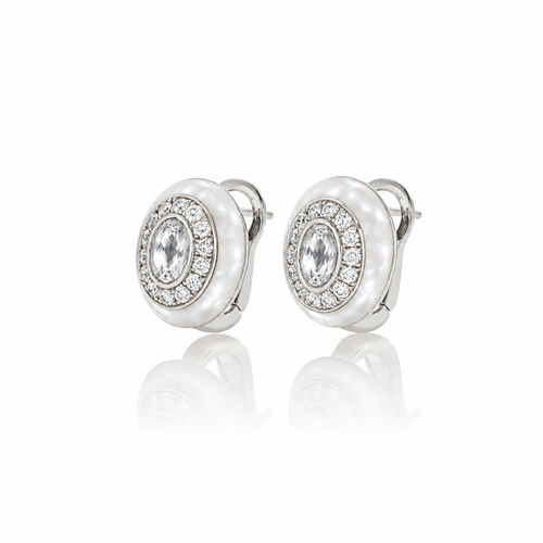 Naia White Topaz Earring