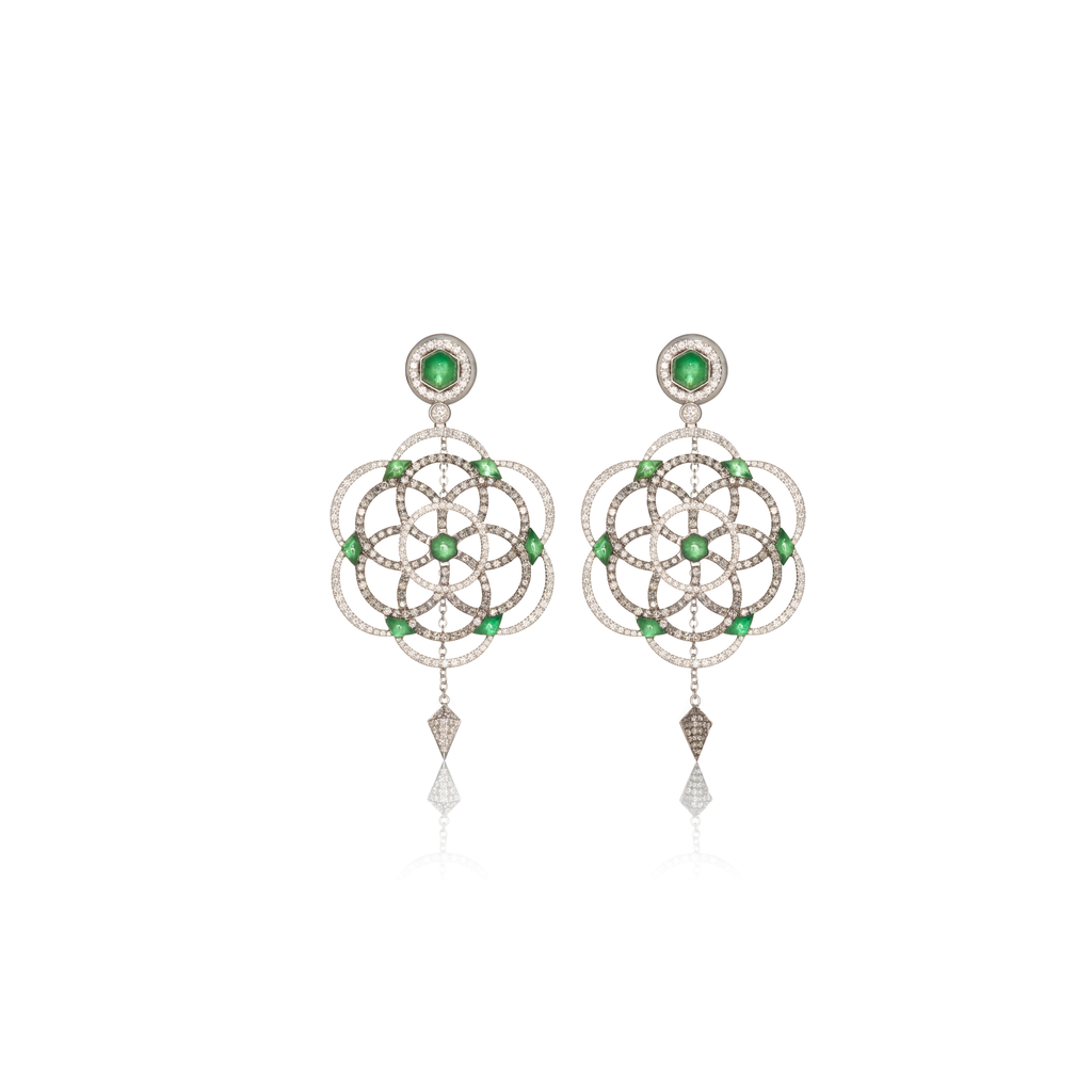 Tsavorite & Diamond Damali Earrings