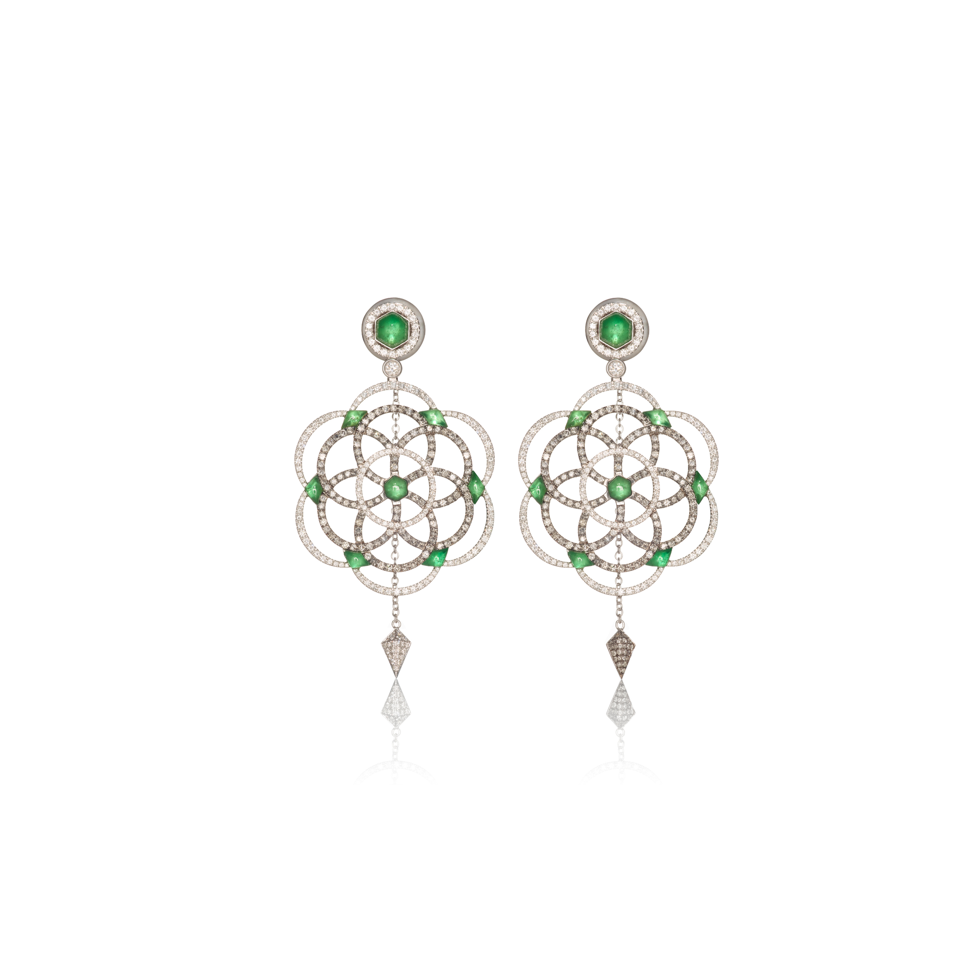 Tsavorite & Diamond Damali Earrings
