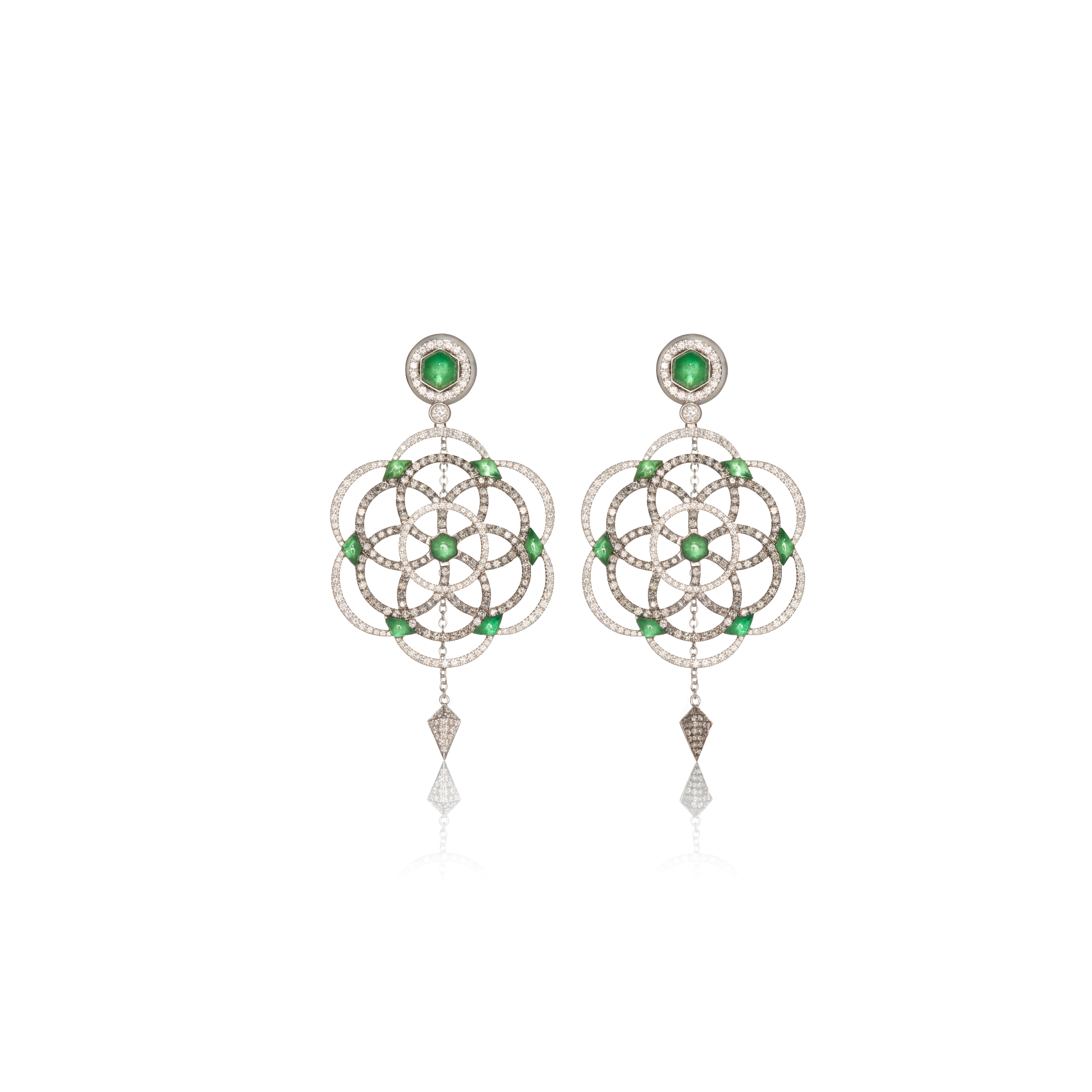Tsavorite & Diamond Damali Earrings