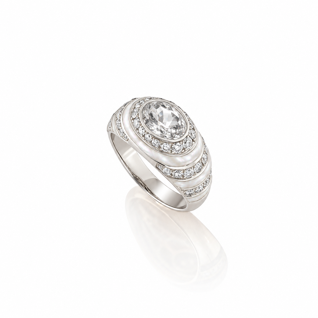 Naia White Topaz Ring