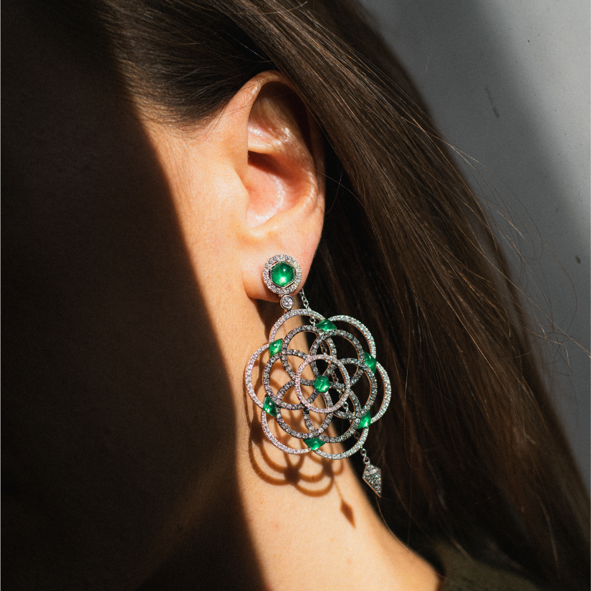 Tsavorite & Diamond Damali Earrings