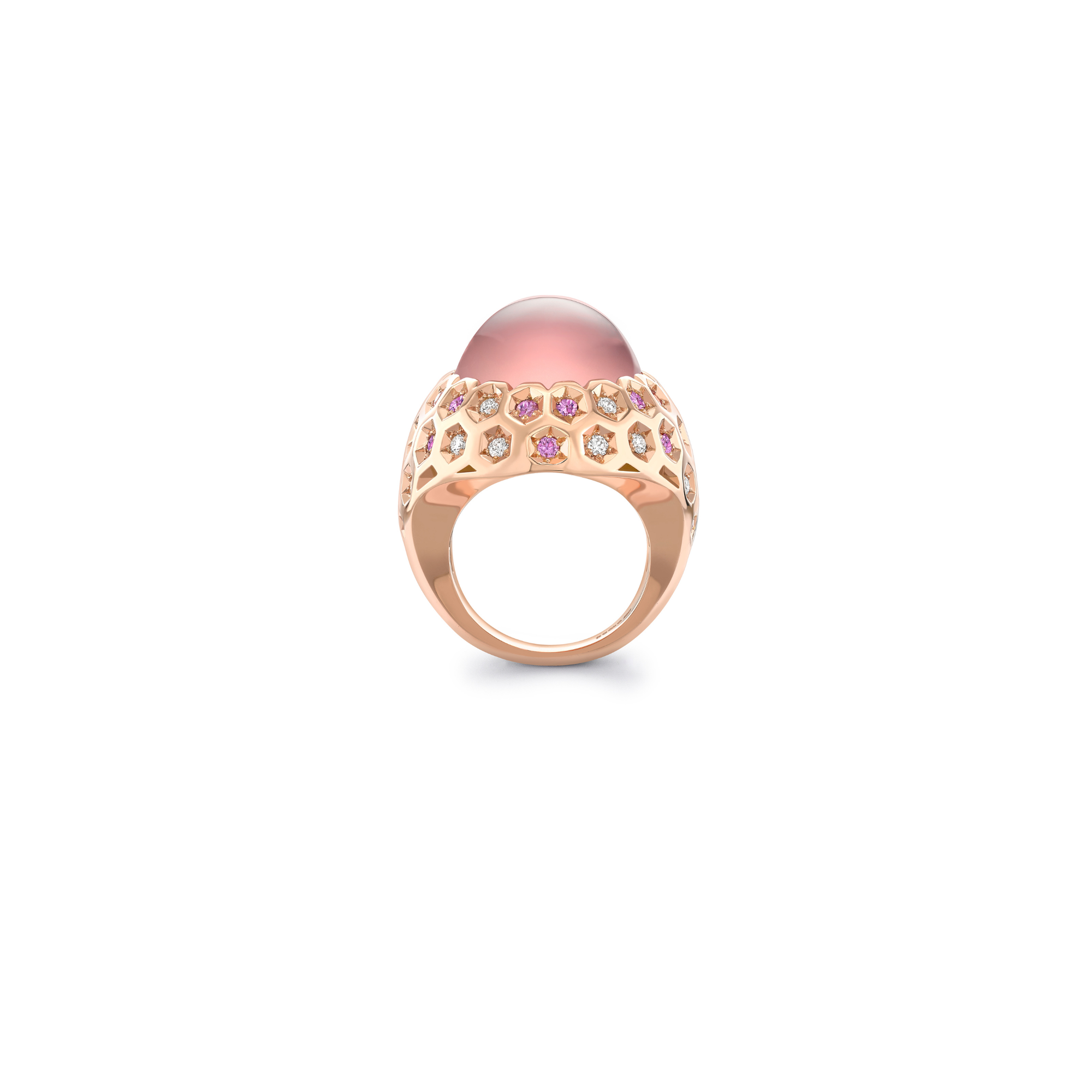 Pink Honeycomb Ring