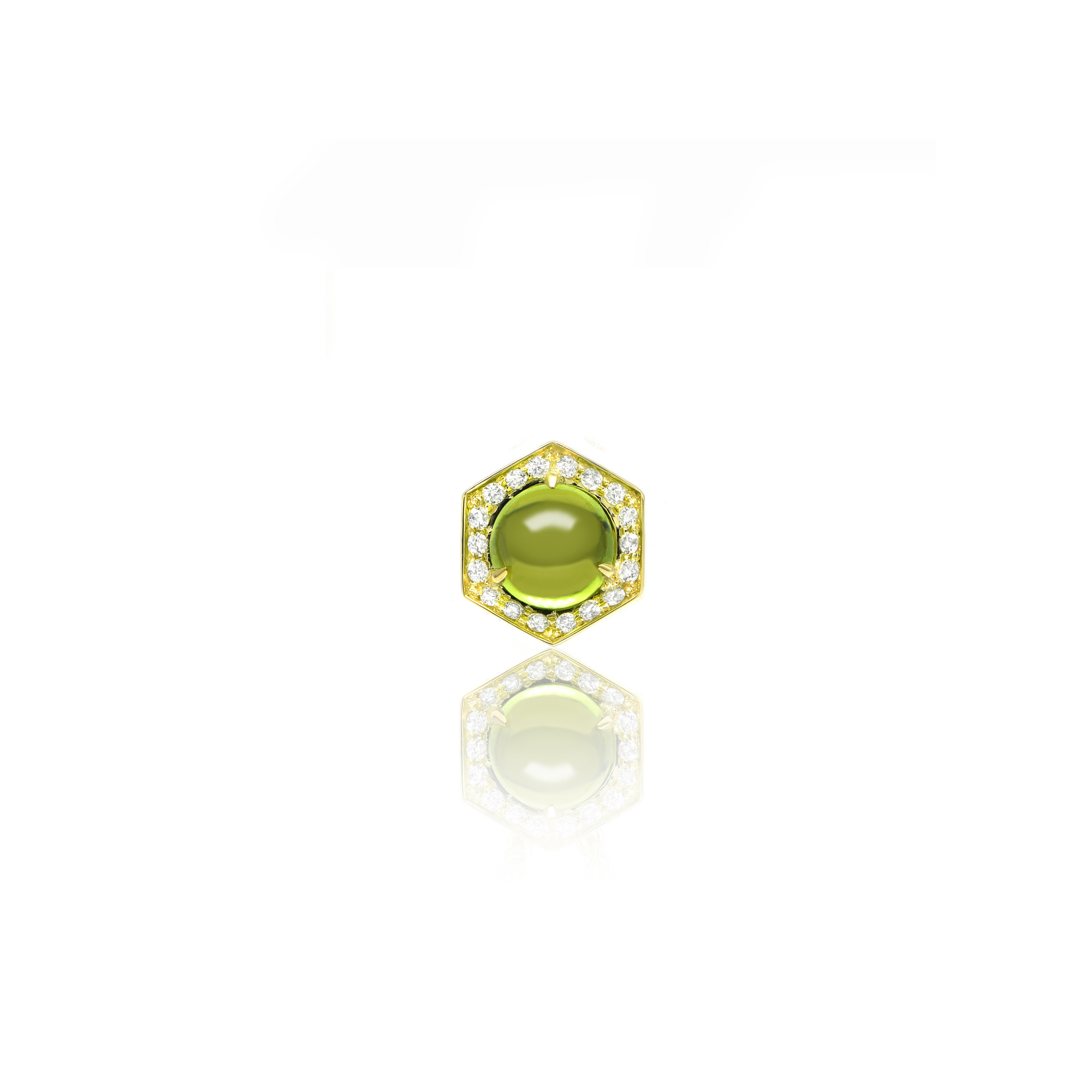 Hex Pendant Peridot Charm