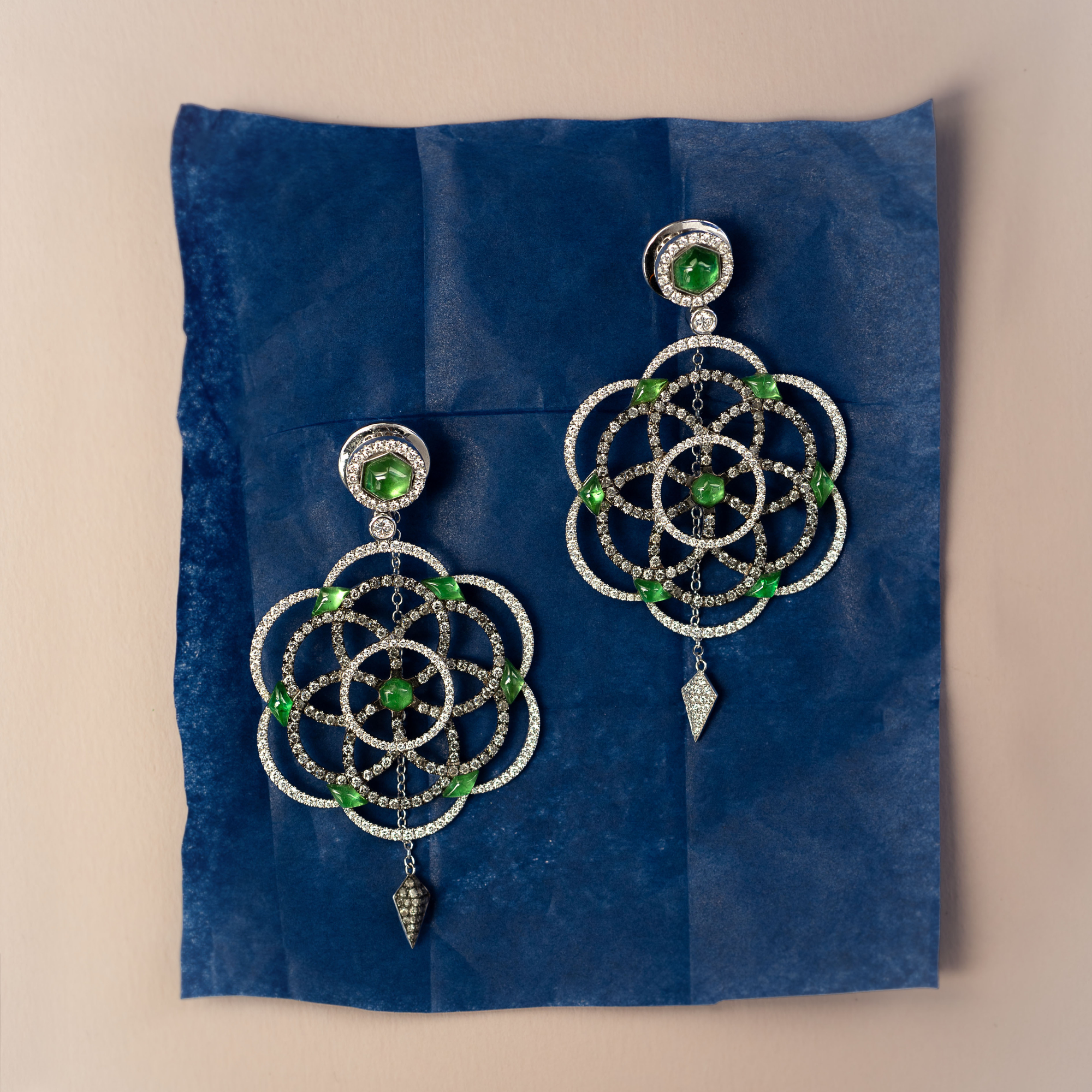 Tsavorite & Diamond Damali Earrings