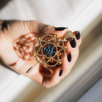 Blue Topaz & Orange Sapphire Damali Earrings