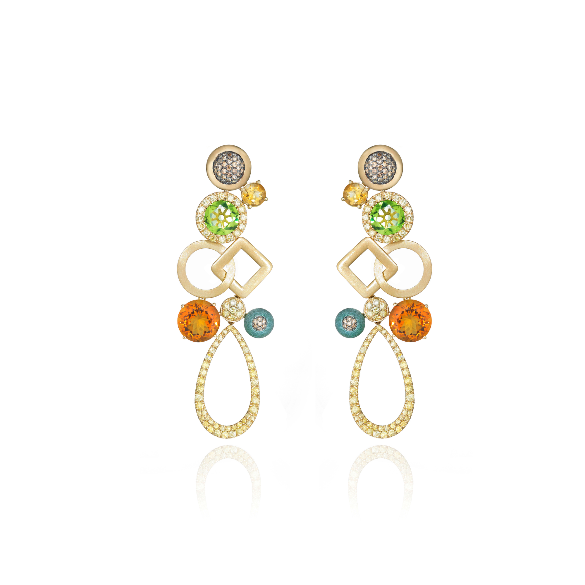 Peridot & Citrine Holi Earrings