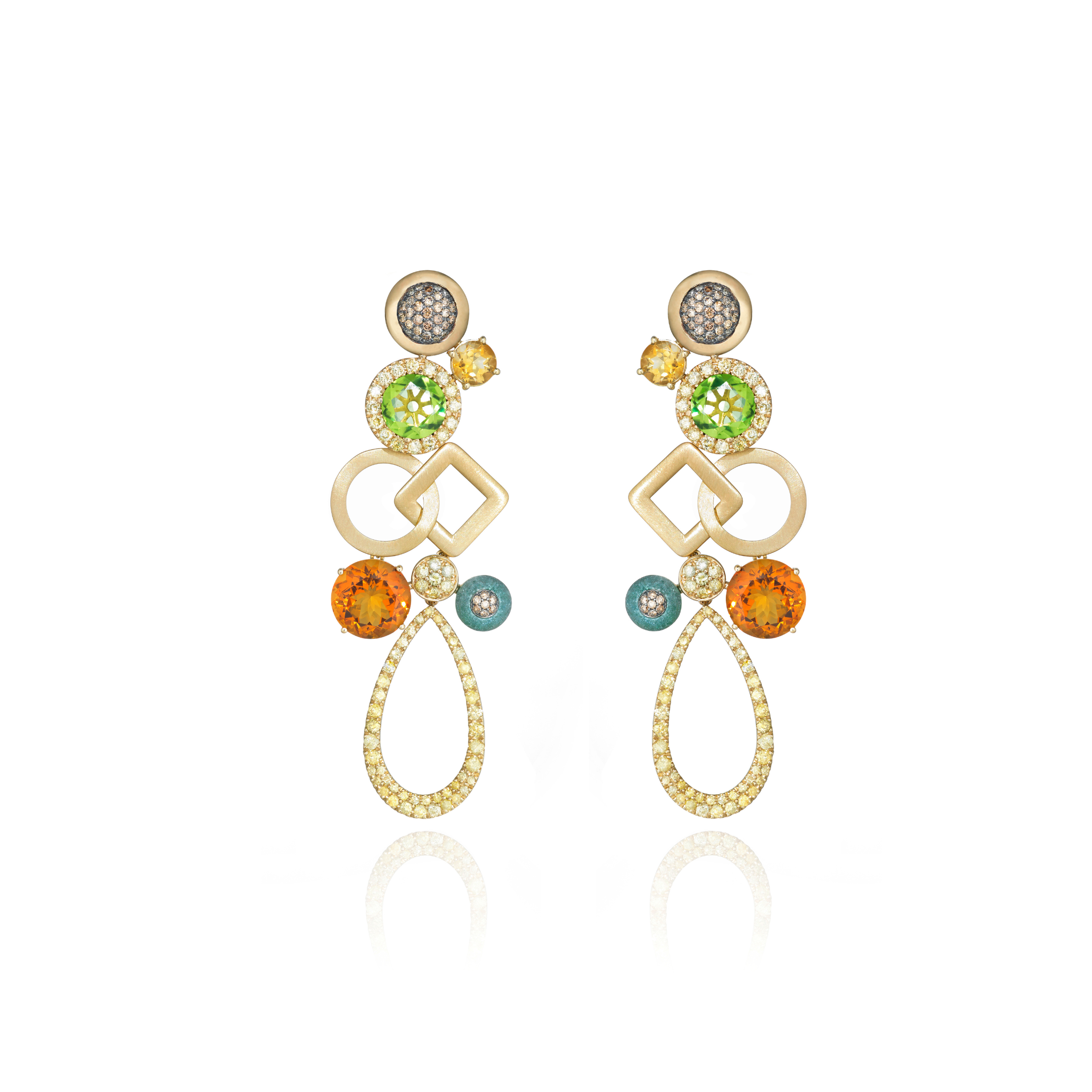 Peridot & Citrine Holi Earrings