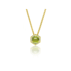 Hex Pendant Peridot with Chain