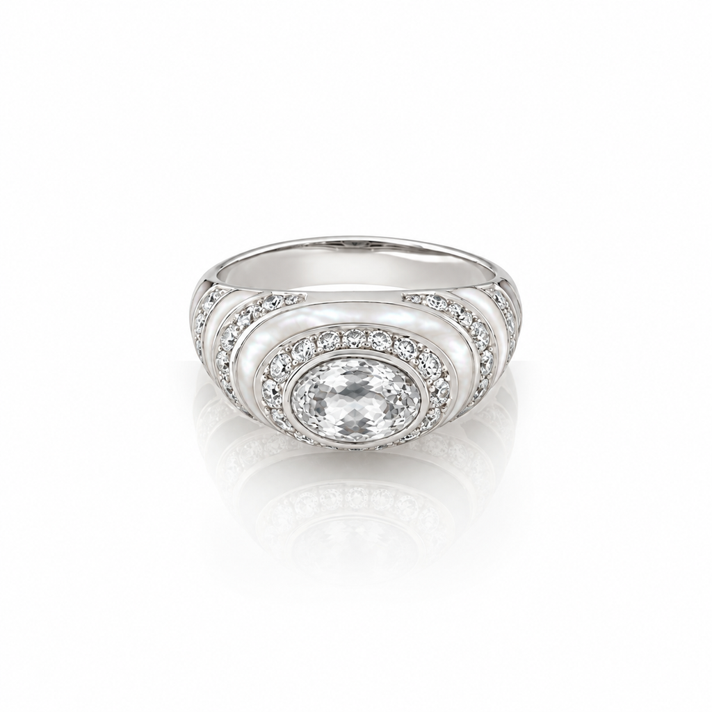 Naia White Topaz Ring