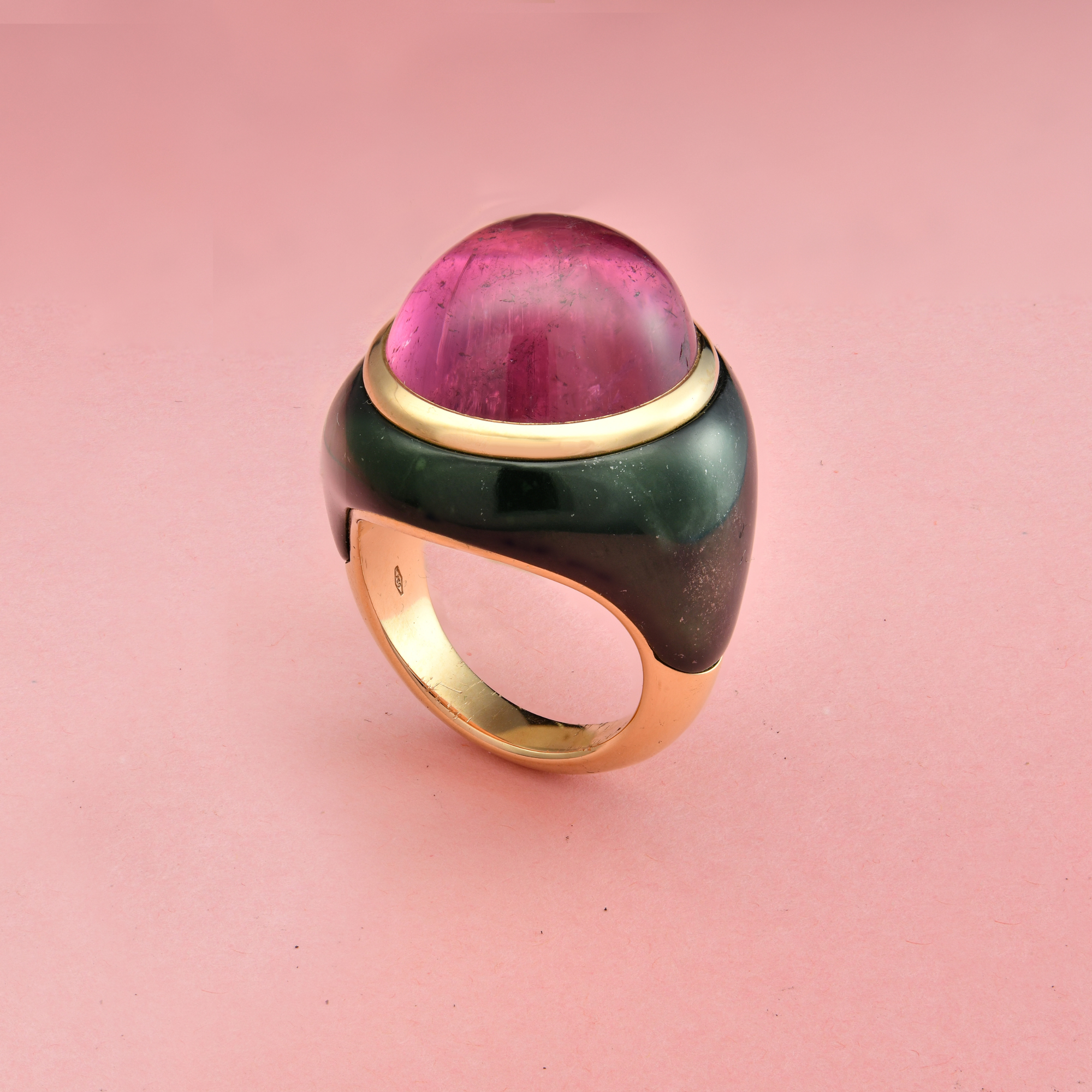 Rubellite Marble Cocktail Ring