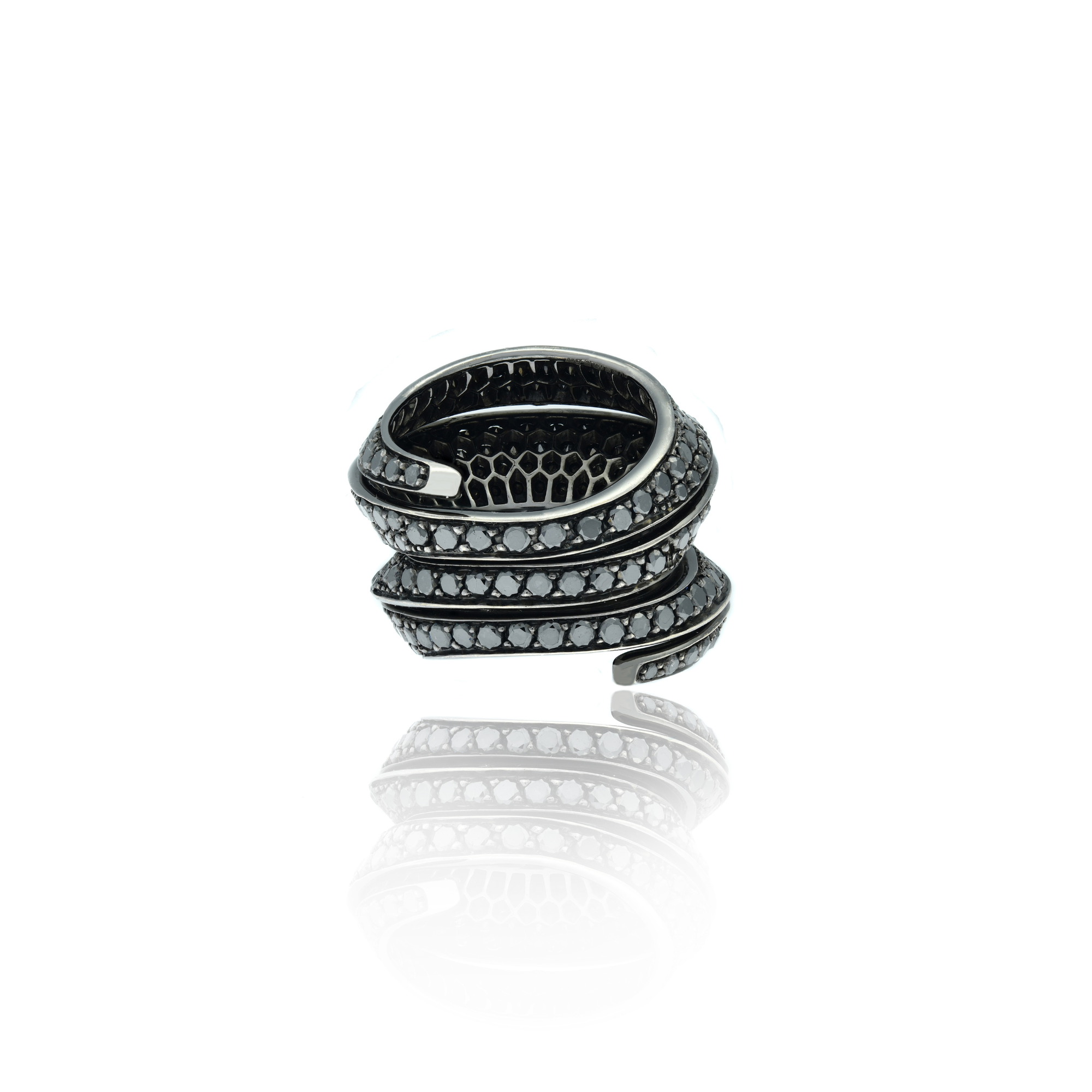 Double Spira Pave Ring