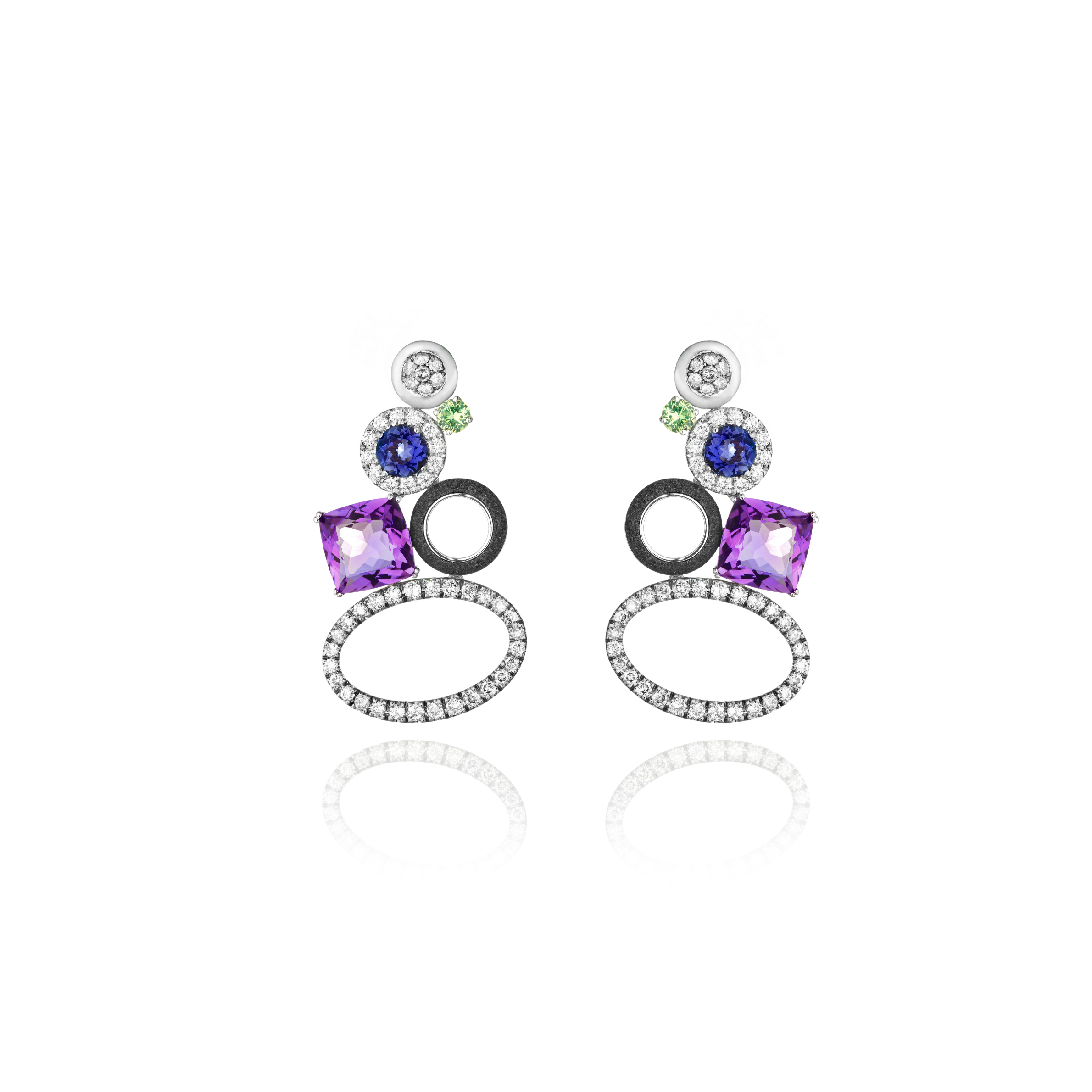 Amethyst & Iolite Holi Earrings