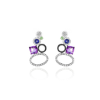 Amethyst & Iolite Holi Earrings