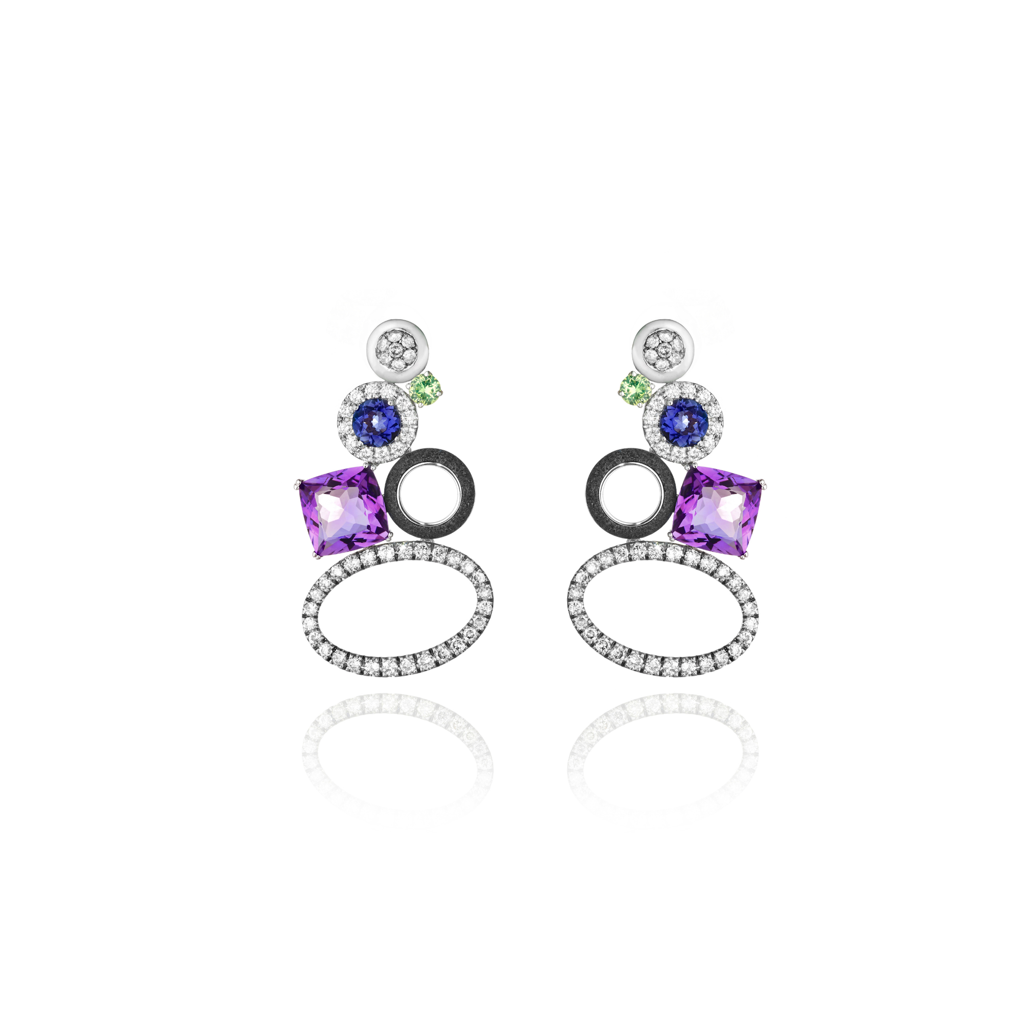 Amethyst & Iolite Holi Earrings