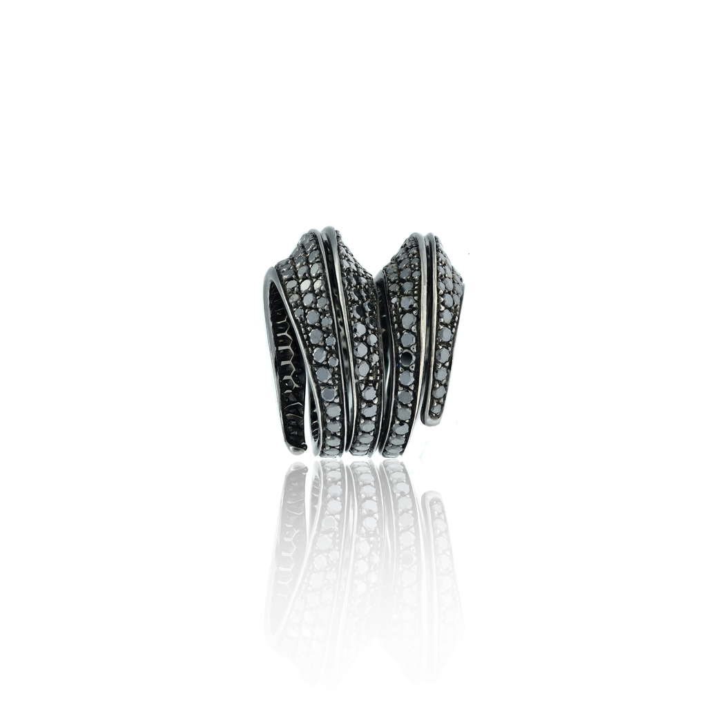 Double Spira Pave Ring