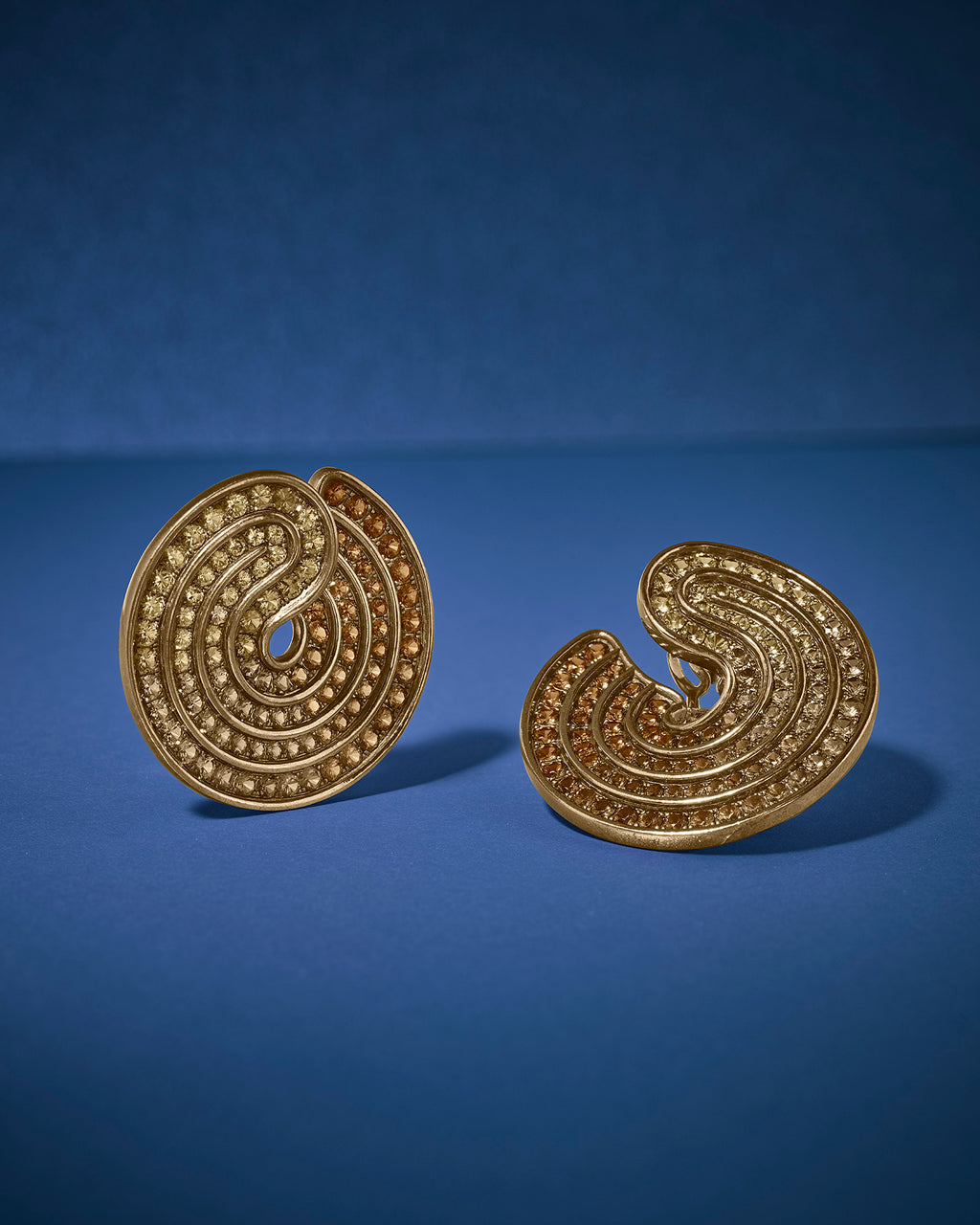 Brown Titanium Swirl Earrings