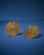 Brown Titanium Swirl Earrings