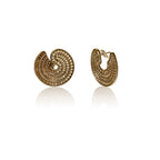 Brown Titanium Swirl Earrings