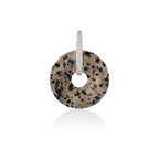 Dalmatian Jasper & Sandstone Halo Earrings