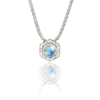 Hex Pendant Moonstone Charm