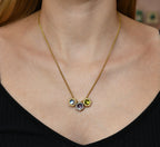 Hex Pendant Topaz Charm