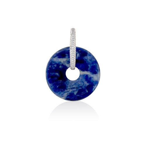 Sodalite & Aventurine Halo Earrings