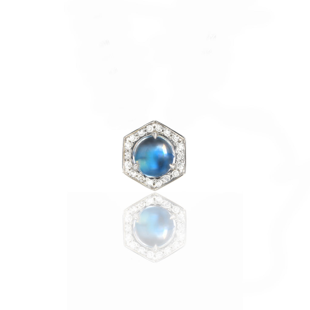 Hex Pendant Topaz Charm