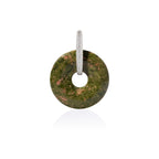Unakite & Sandstone Halo Earrings