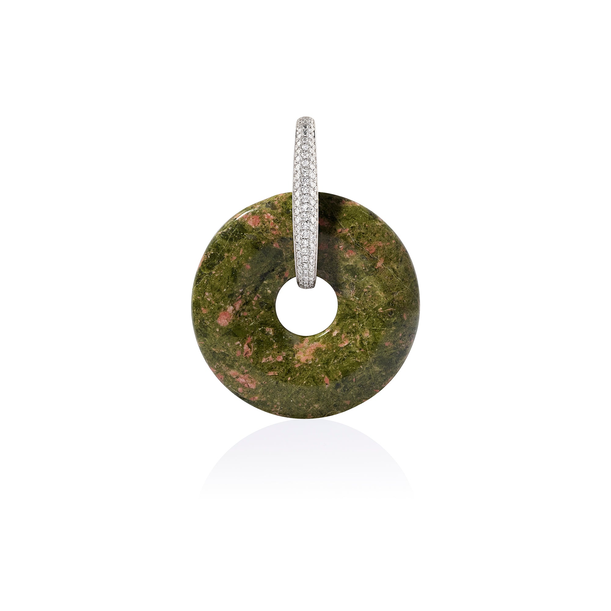 Unakite & Sandstone Halo Earrings