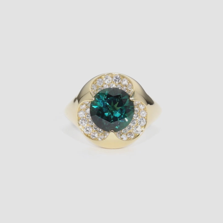 Indicolite Wave ring